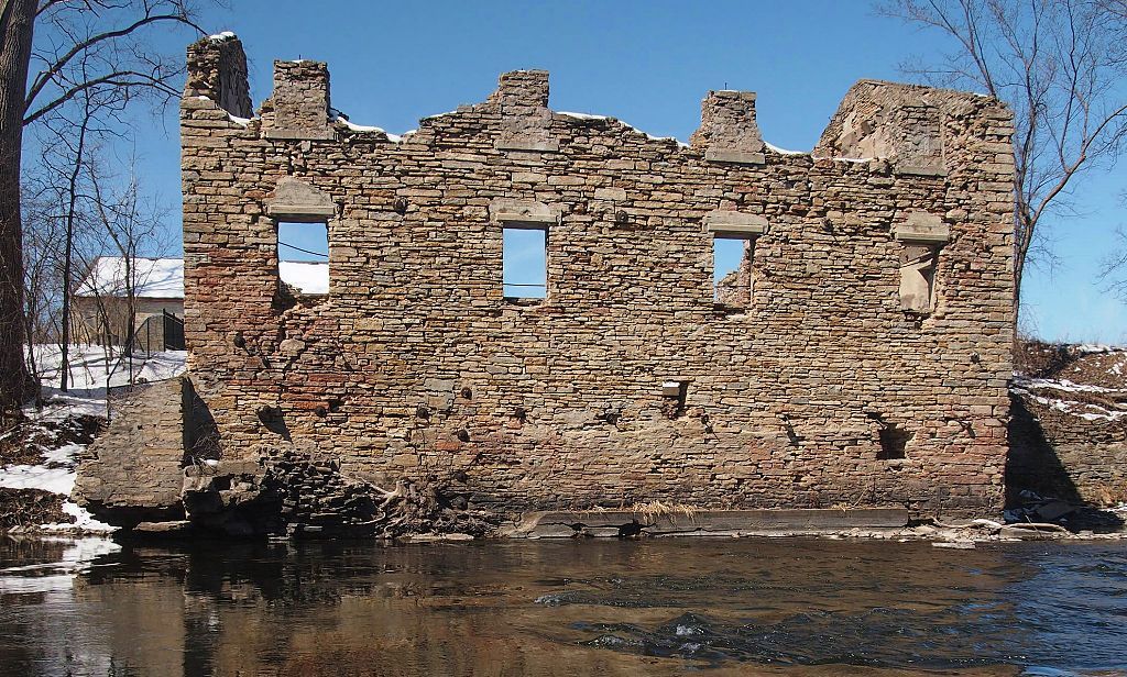 Daytime view of the Archibald Mill Ruins