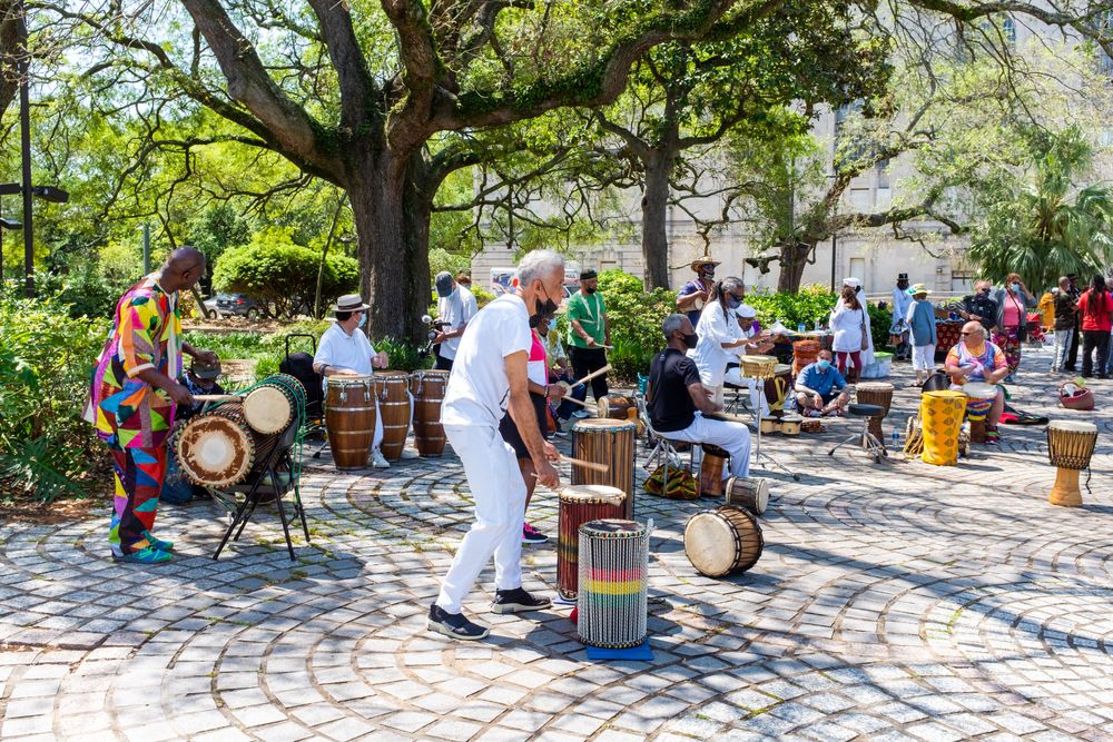 Drum circle at Congo Square