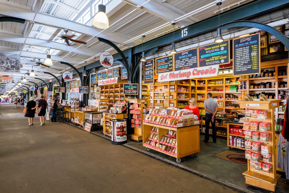 Goods inside French Market