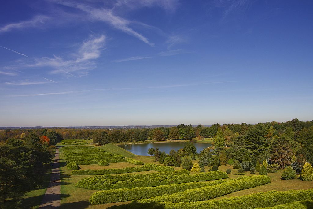 Aerial view of Dawes Arboretum