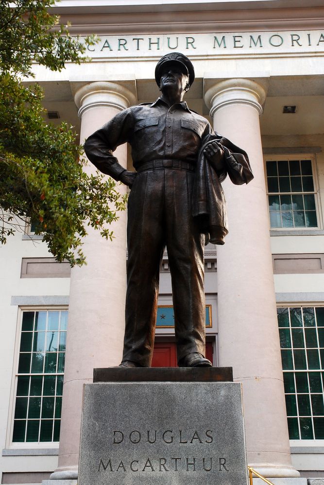 The MacArthur Memorial statue
