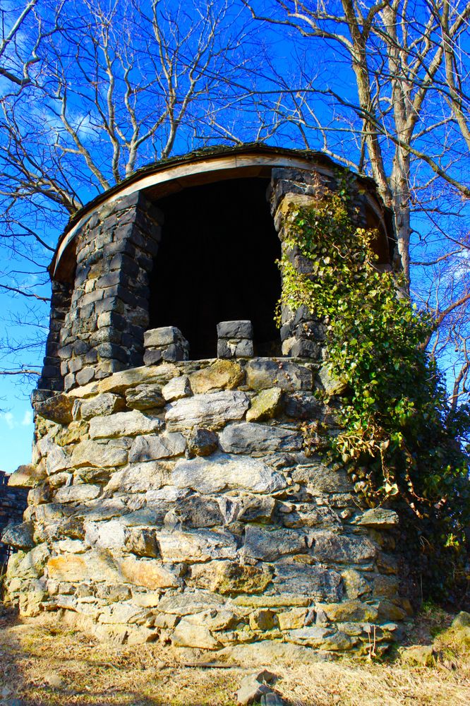 Stone gazebo at Glen Island Park