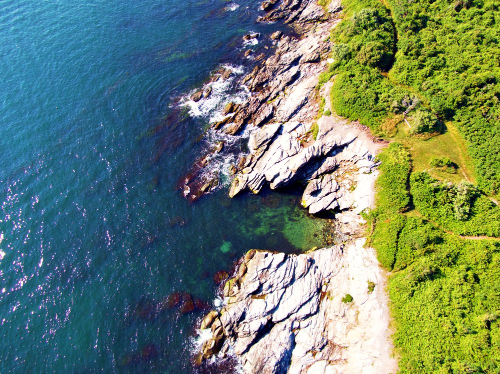 Aerial view of Beavertail State Park