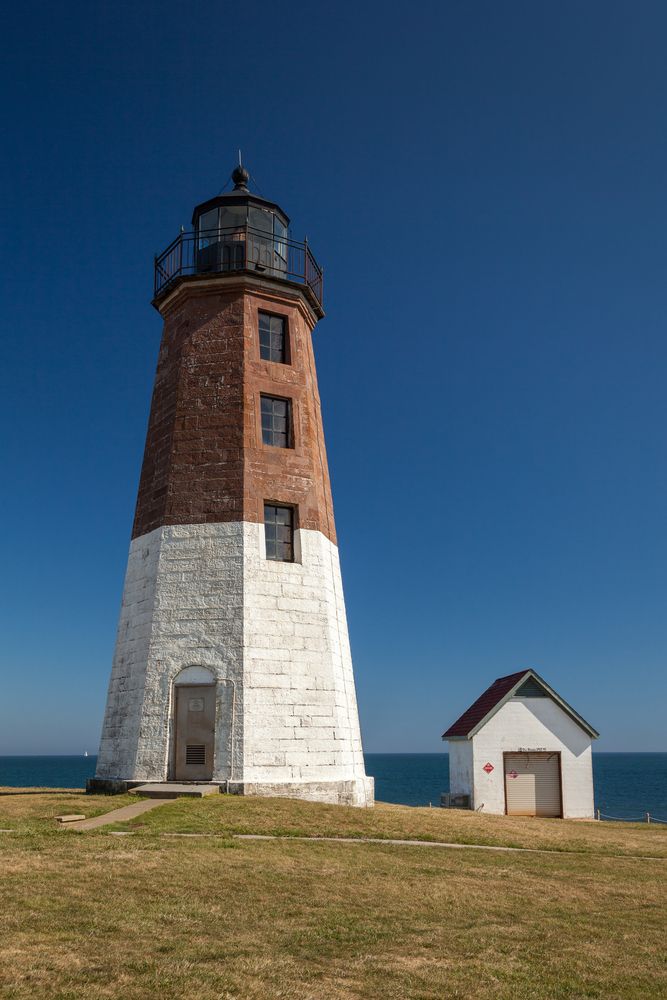 Exterior of the Point Judith Lighthouse
