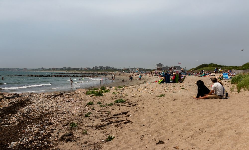 View of the sandy Roger W. Wheeler State Beach