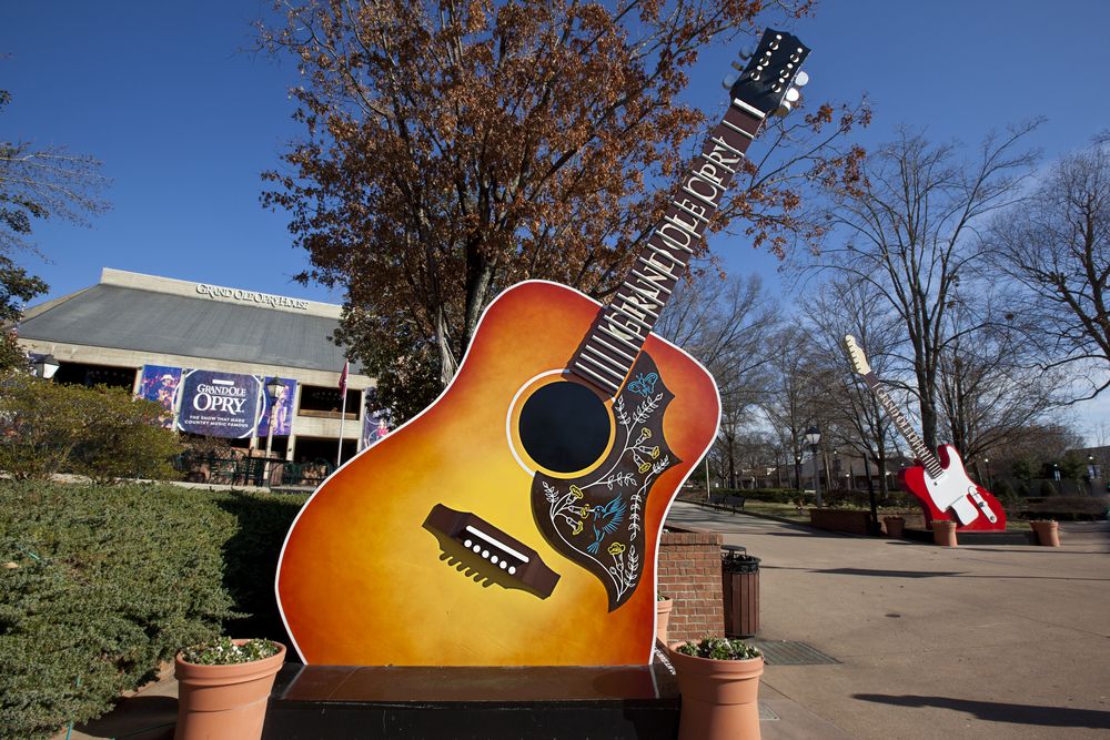 Guitar sculpture on the grounds of Grand Ole Opry