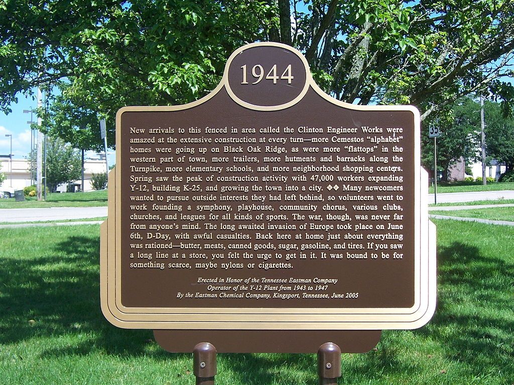 Sign at Secret City Commemorative Walk.