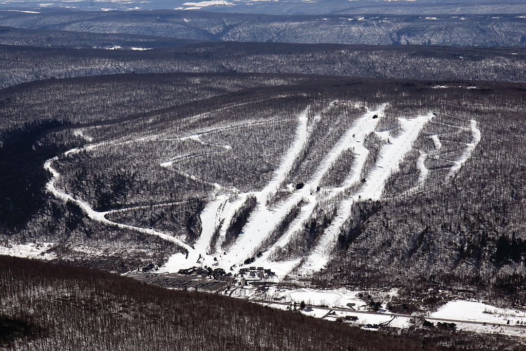 Aerial view of Bristol Mountain Ski Resort