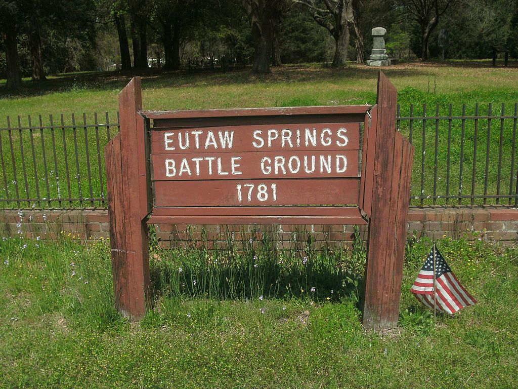 Signage of Eutaw Springs Battleground Park