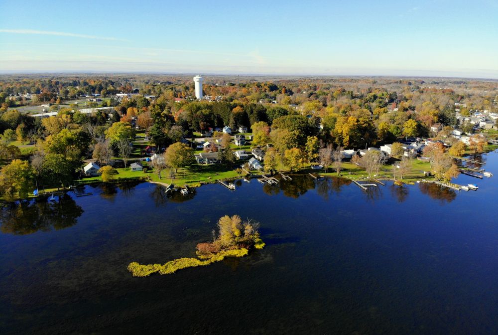 Aerial view of Oneida Lake