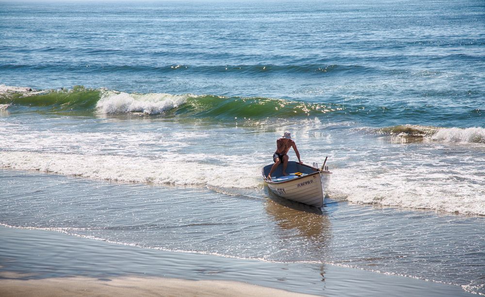 Lifeguard on a boat at Ocean City