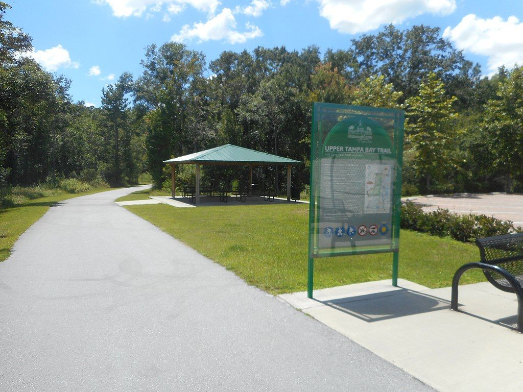 Paved trail at Upper Tampa Bay Trail