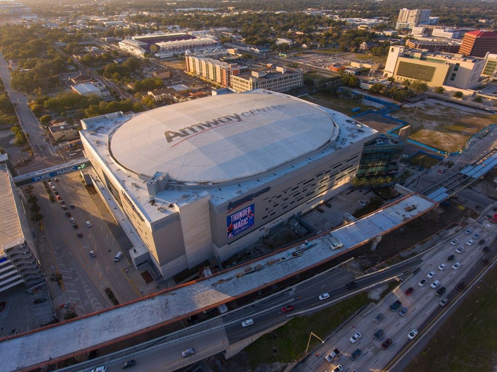 Aerial view of the Amway Center
