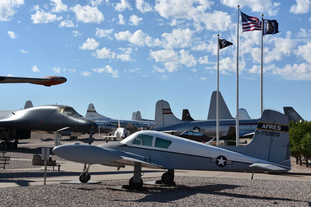 Aircrafts displayed at Hill Aerospace Museum grounds