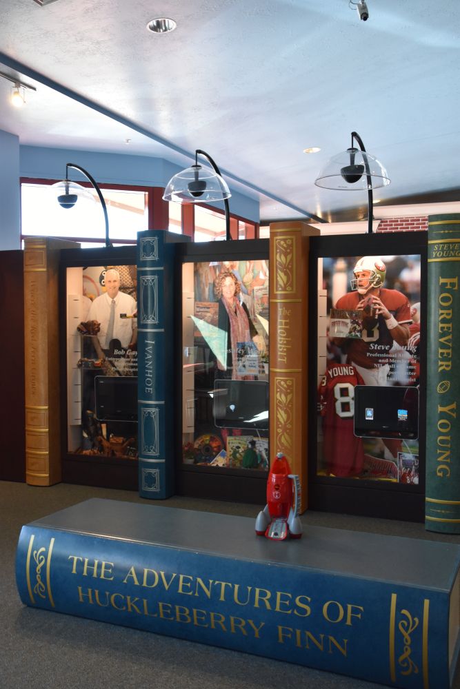 Adventure books inside Treehouse Museum