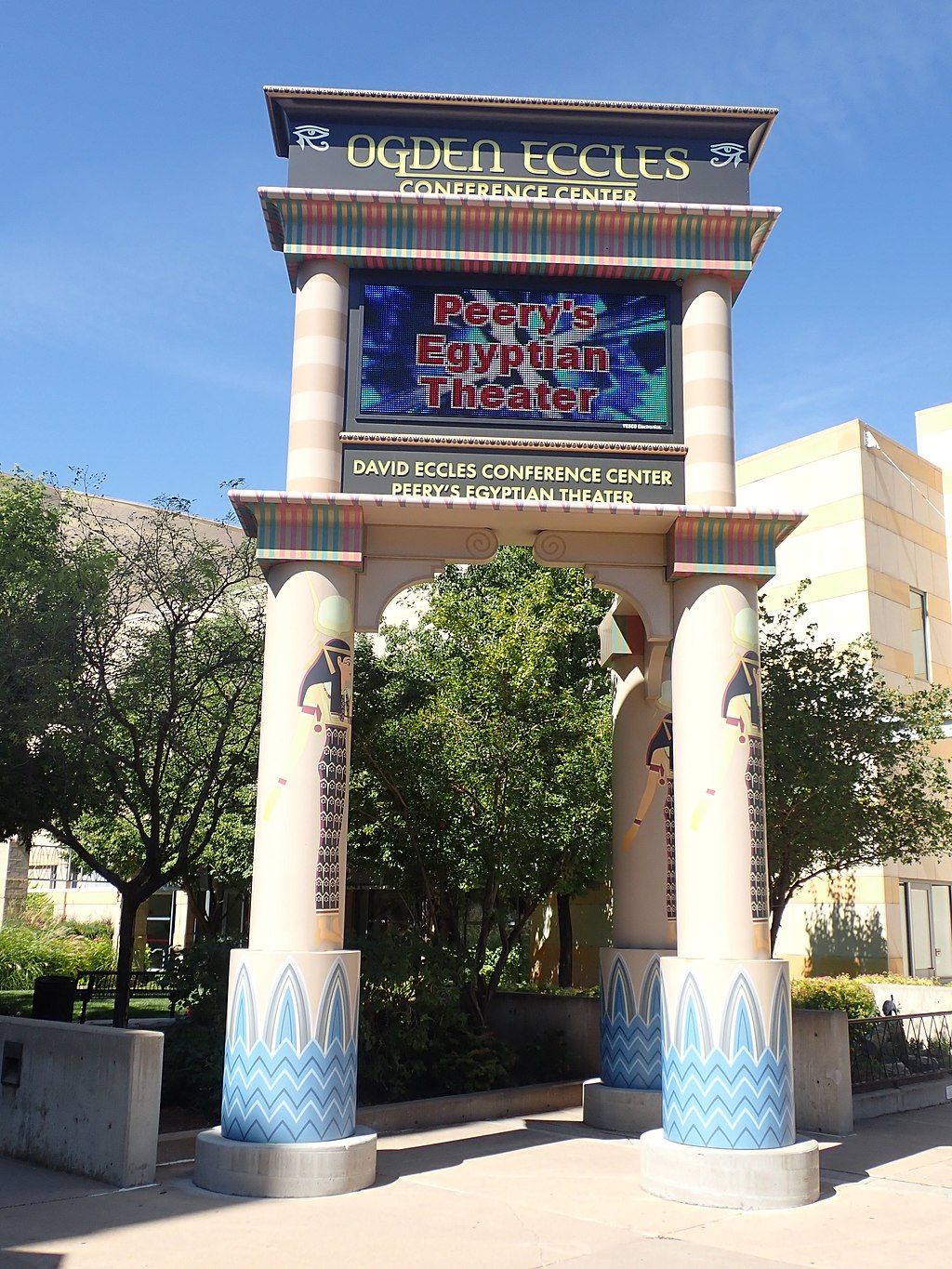 Name sign of Peery's Egyptian Theater