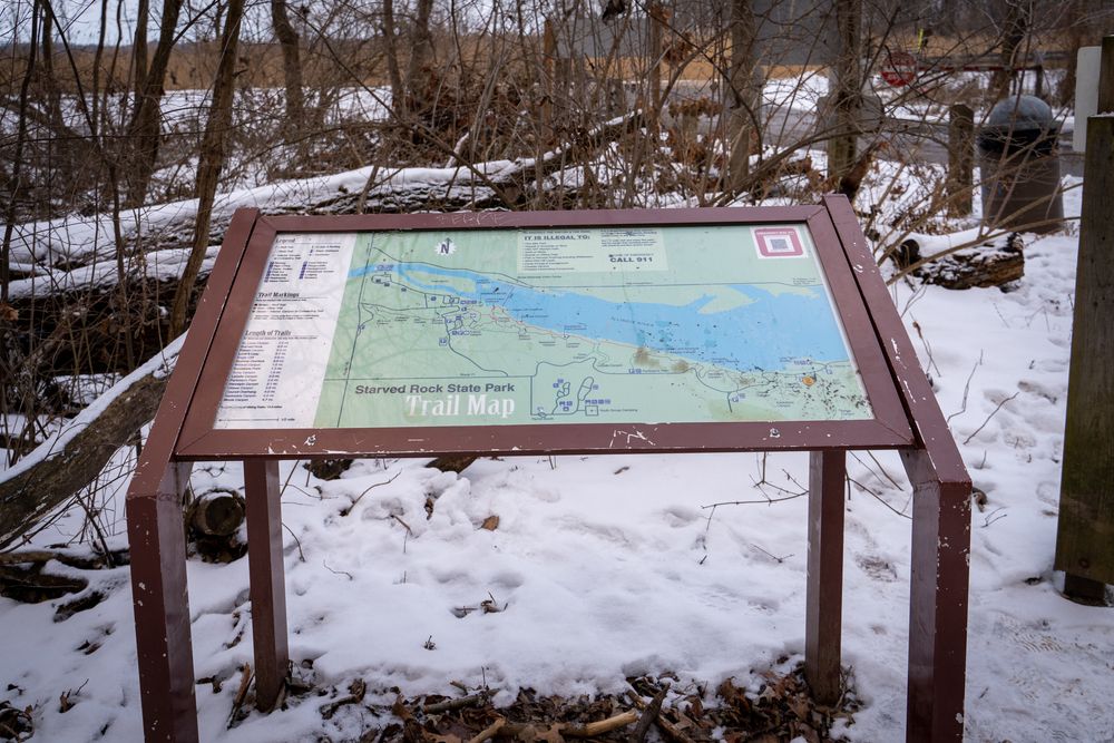 Trail map of Starved Rock State Park