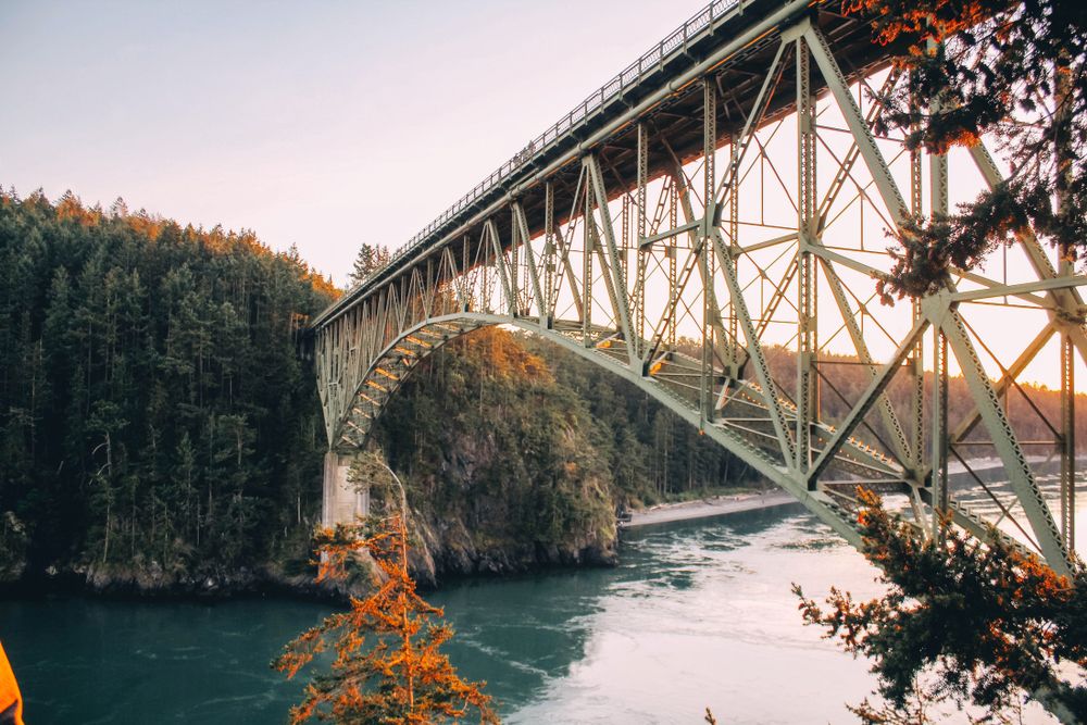 Deception pass bridge at Deception Pass State Park