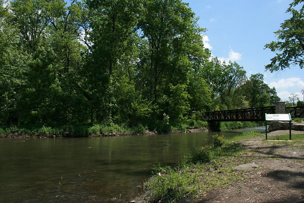 The waters of Hudson Crossing Park