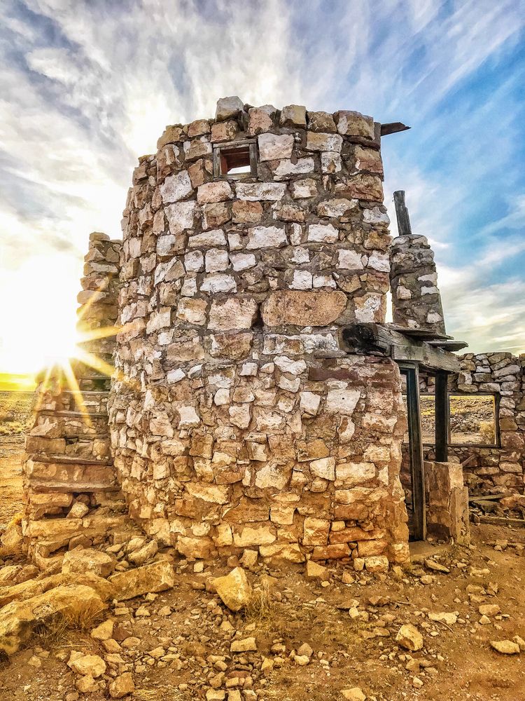 View of Old and Abandoned Two Guns