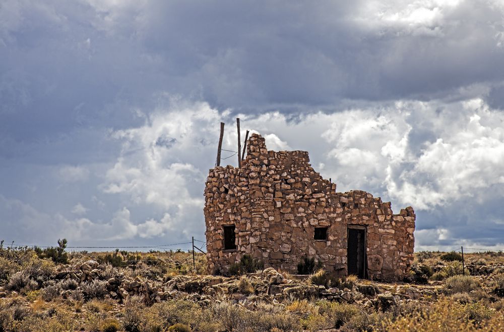 View of Old and Abandoned Two Guns