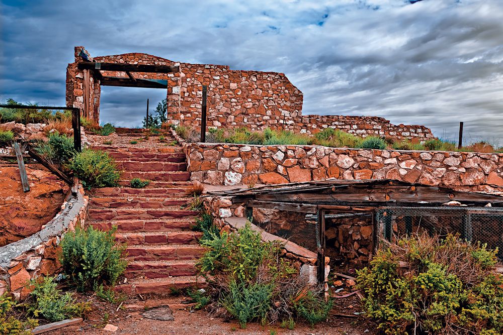 View of Old and Abandoned Two Guns