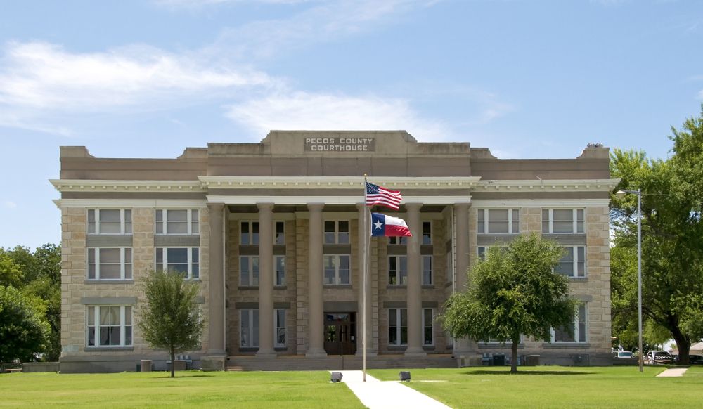 Front View of Pecos County Courthouse