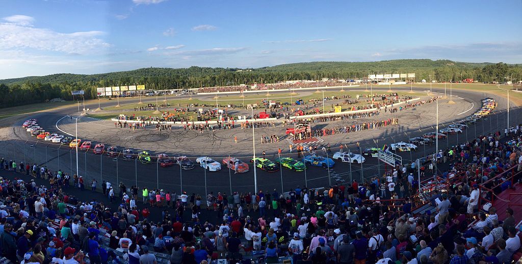Daytime view of Oxford Plains Speedway