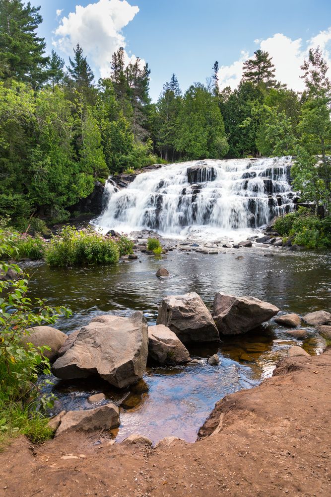 Daytime view of Bond Falls Scenic Site