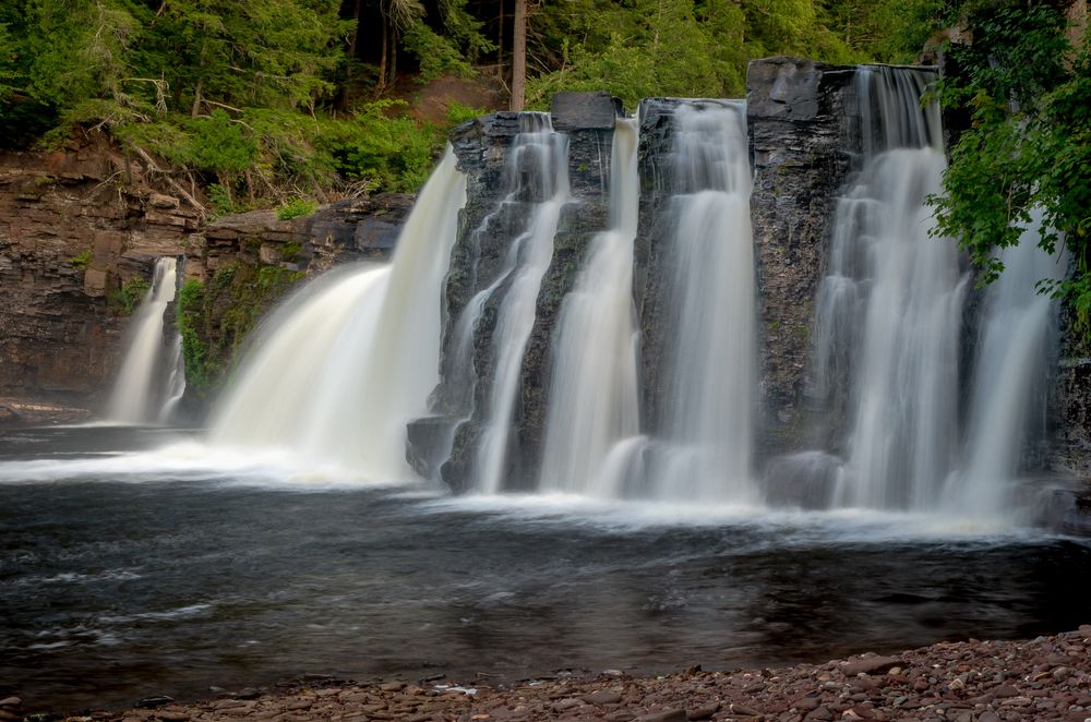 A waterfall at Porcupine Mountains Wilderness State Park