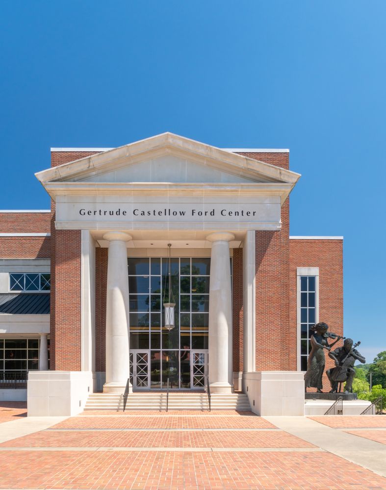 Front view of Gertrude C. Ford Center's exterior
