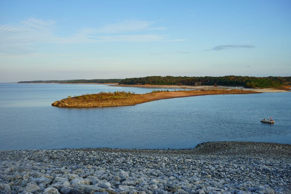 The waters of Sardis Lake