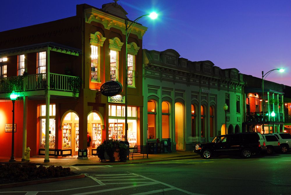 Night scene at Town Square