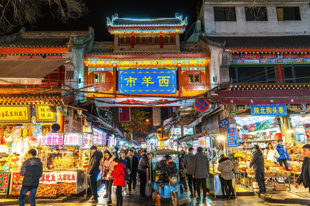 View of Xi'an Muslim Quarter