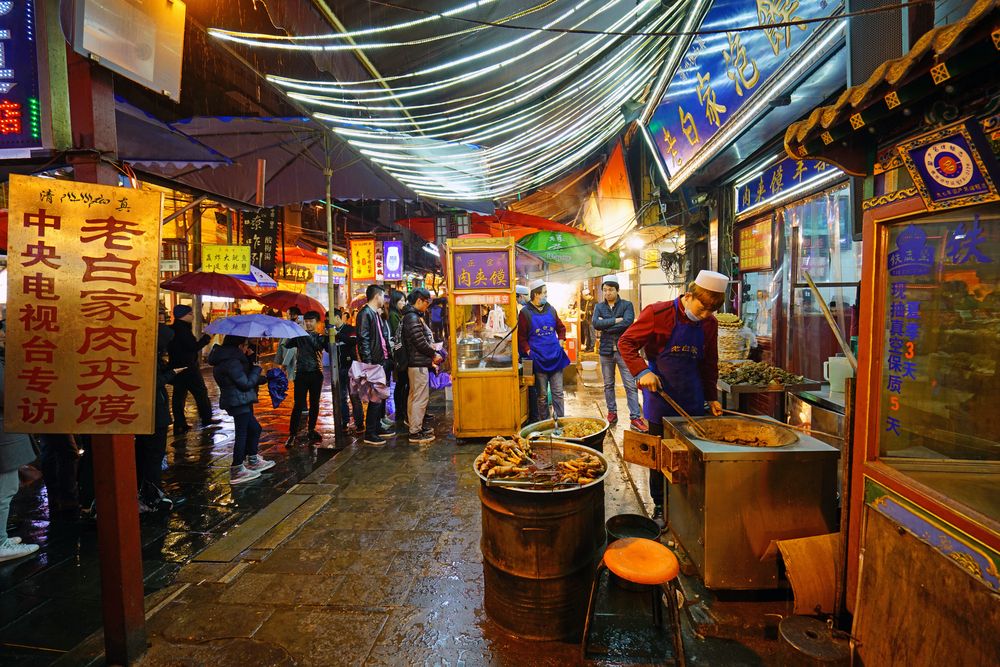 View of Xi'an Muslim Quarter