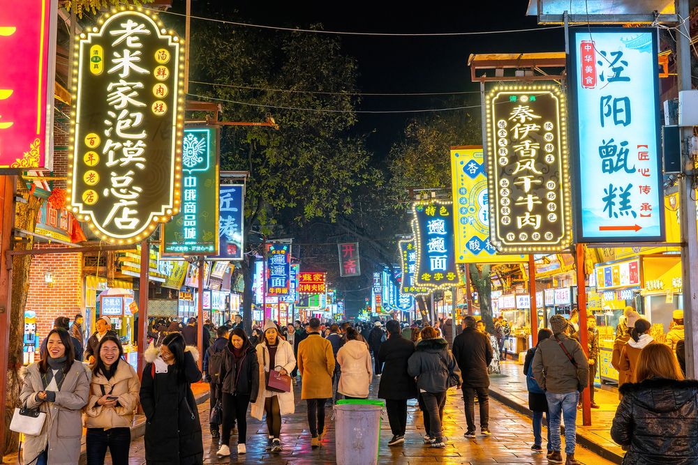 View of Xi'an Muslim Quarter