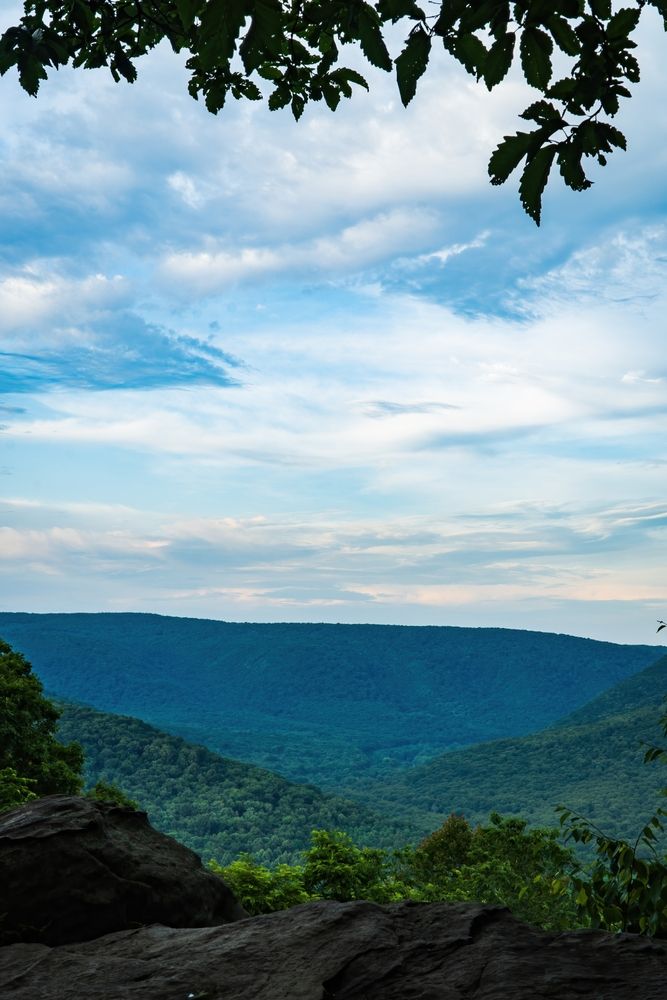 Scenic view from Baughman Rock Vista Overlook
