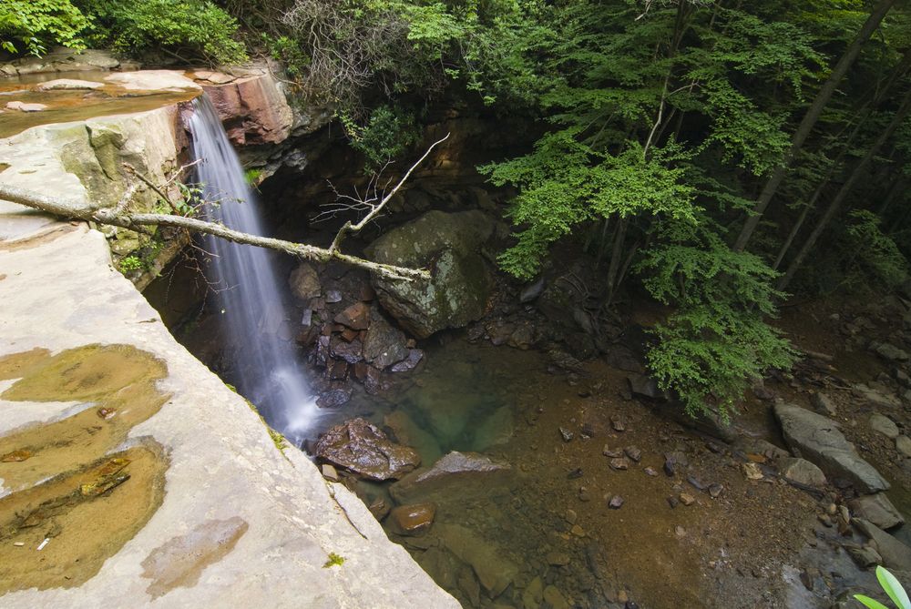 View from the top of Cucumber Falls