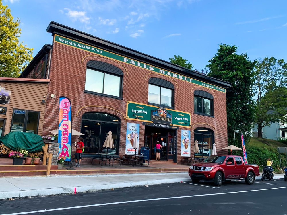 Exterior of Falls Market Restaurant & Inn