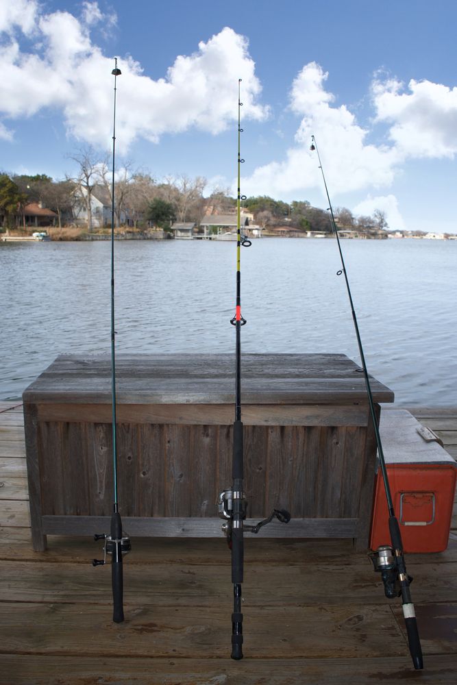 Fishing rods at Lake Granbury
