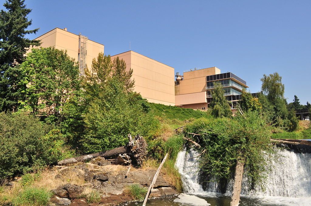 The waters of Brewery Park at Tumwater Falls