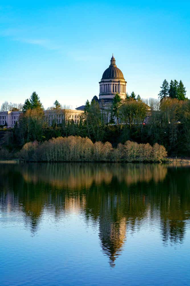The waters of Capitol Lake