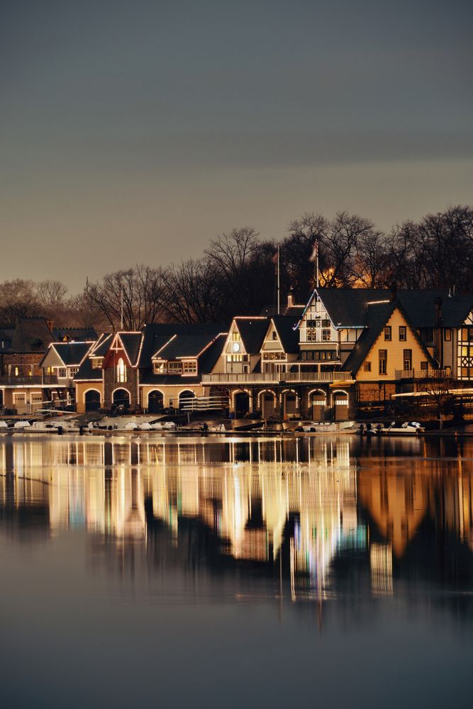 Sunset over Boathouse Row