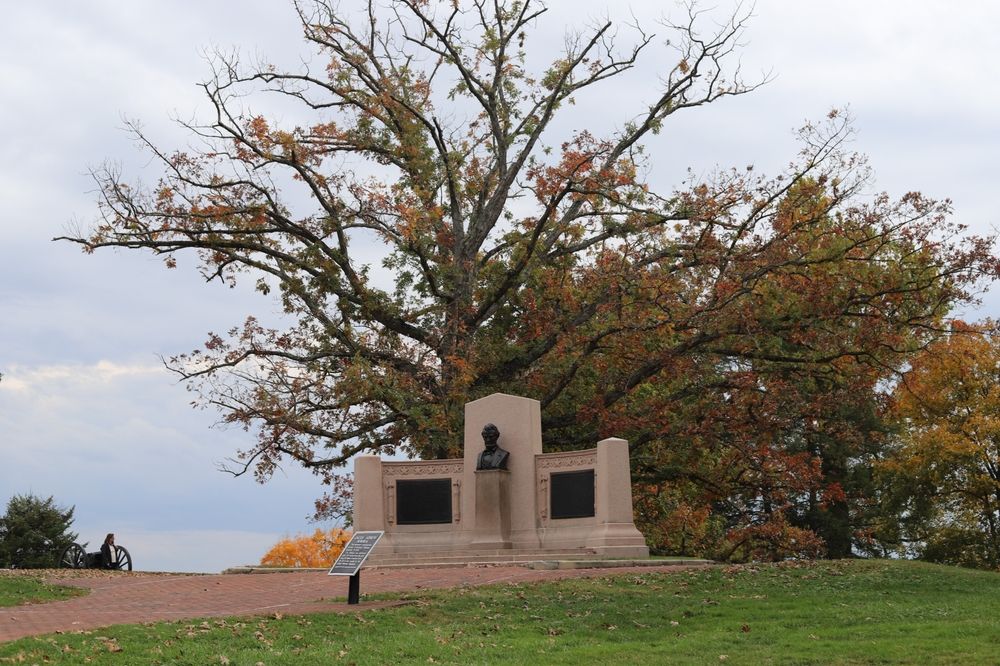 Far view of Lincoln's Gettysburg Address Memorial