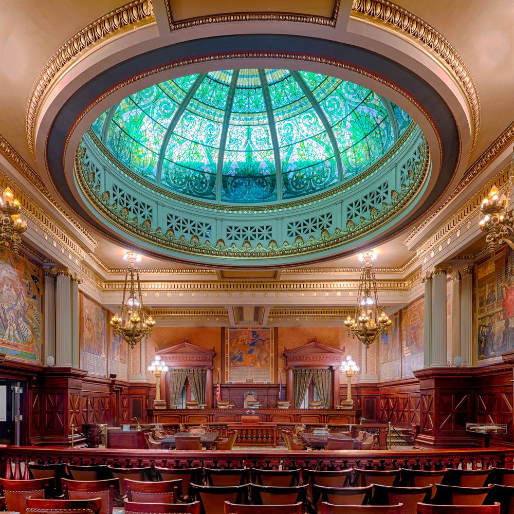 Supreme court chamber in the Pennsylvania State Capitol