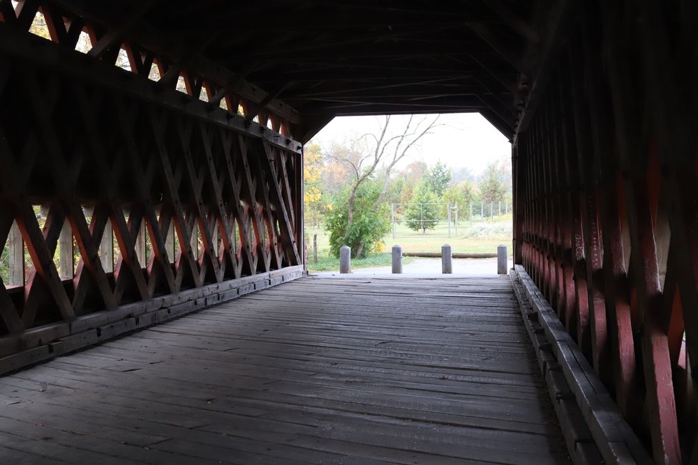 Interior of Sachs Covered Bridge