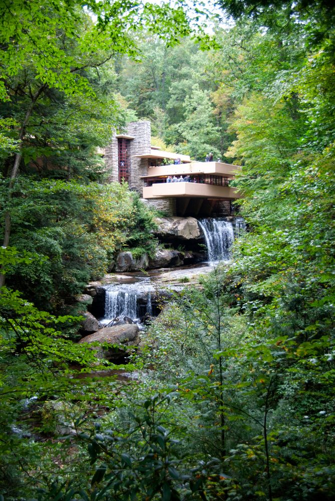 Daytime view of Fallingwater