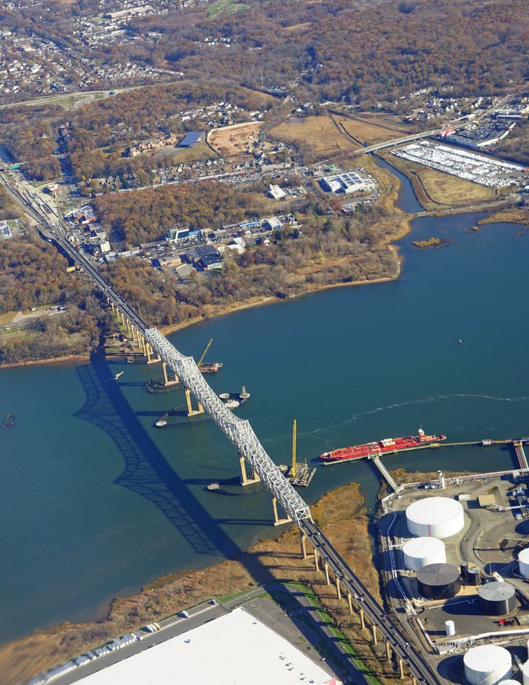 Aerial view of the Outerbridge Crossing