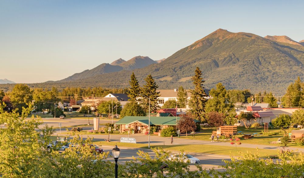 Far view of the Palmer Visitor Information Center