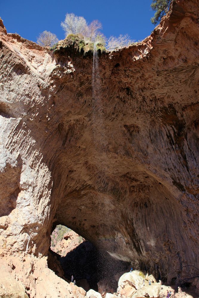A waterfall at Tonto Natural Bridge State Park